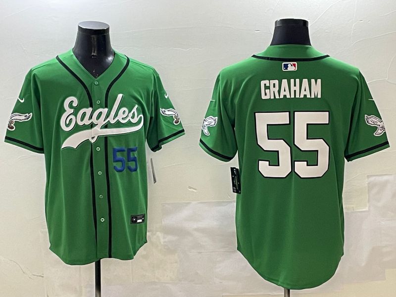 Men Philadelphia Eagles #55 Graham Green three generations Jointly Name 2025 Nike Limited NFL Jersey style 8